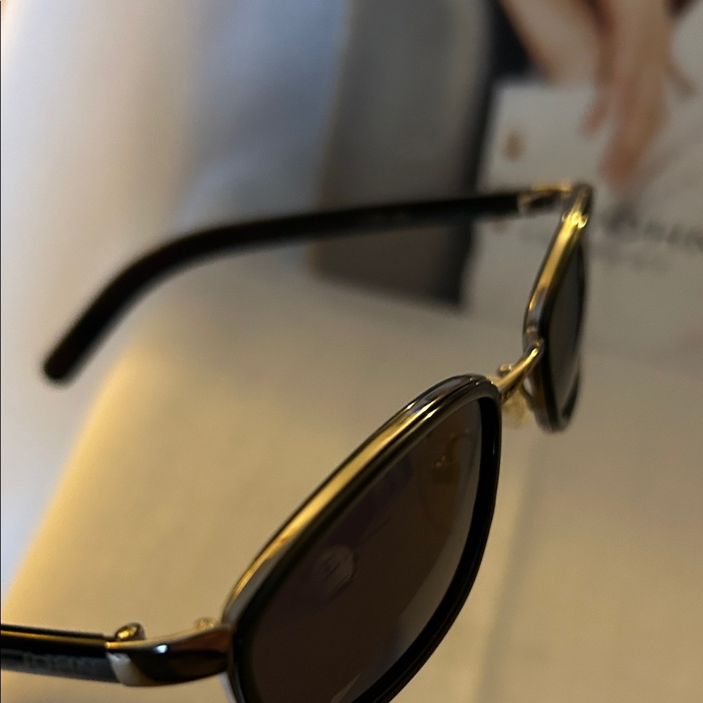 St. John Classic Black Sunglasses with silver accents. S-527 BLK - Picture 5 of 5